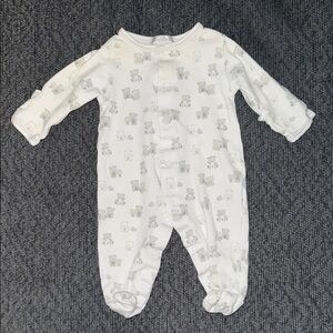 Kissy Kissy Bear Print Footie